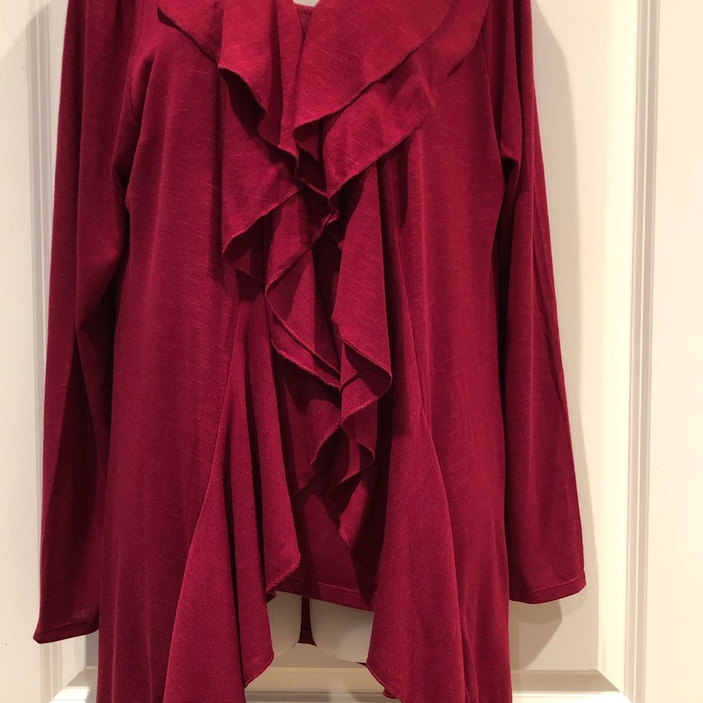 NWT Gramercy 22 2-pc Wine Sweater Set Size Large - Picture 5 of 8